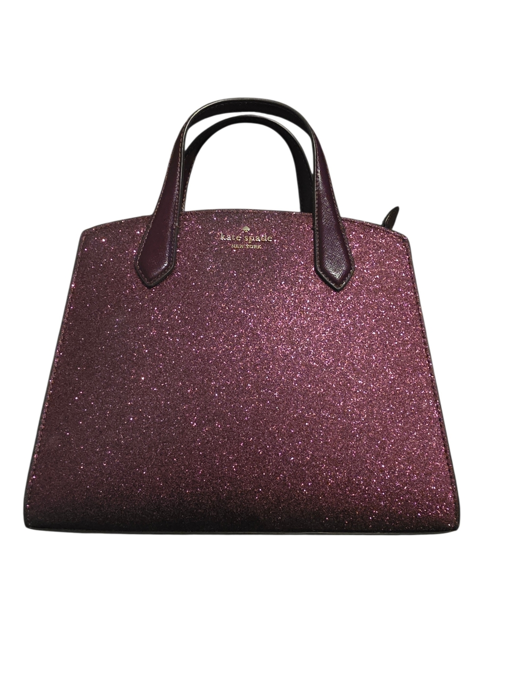 kate spade Plum Glitter Top-Handle Satchel With Crossbody Strap